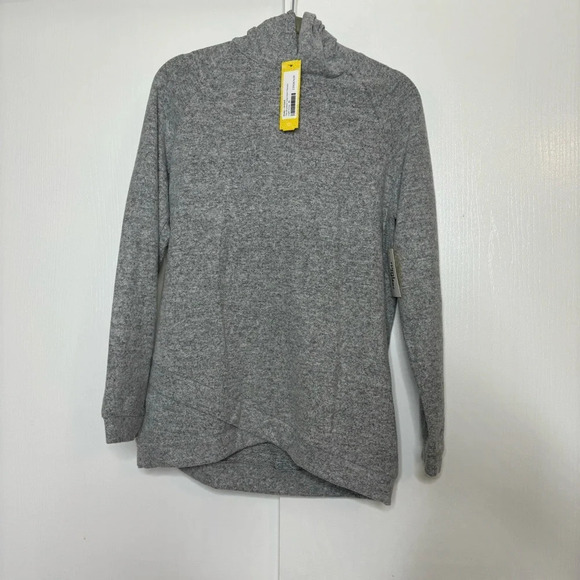 NWT Rumi & Ryder Brushed Tulip Hem Hoodie grey Sweater Sz XL Youth - Picture 1 of 6